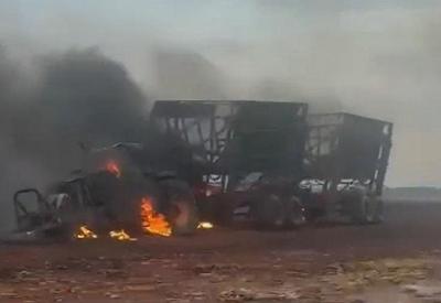 Incêndio em canavial mata cinco trabalhadores em São Simão (GO)