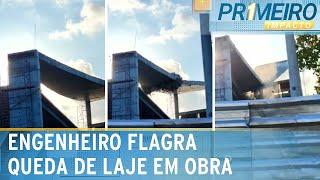 Engenheiro faz flagra impressionante de laje desabando em obra | Primeiro Impacto (13/01/25)