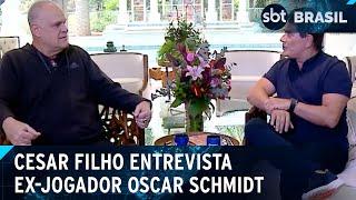 Cesar Filho entrevista ex-jogador de basquete Oscar Schmidt