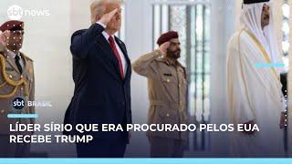 Trump se reúne com líder sírio recém-retirado da lista de procurados dos EUA | SBT Brasil (14/05/25)
