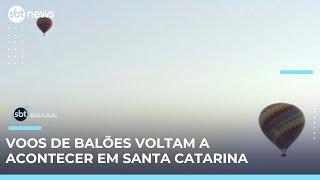 Tragédia em SC: Voos de balões são retomados 11 dias após mortes em acidente | #SBTBrasil 