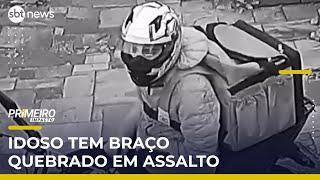 Idoso tem braço quebrado por ladrão durante roubo em SP | #PrimeiroImpacto