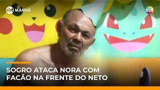 Sogro ataca nora com facão e vítima sobrevive após cirurgia | #SBTManhã