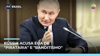 Rússia compara com pirataria bloqueio dos EUA à Venezuela | #SBTBrasil