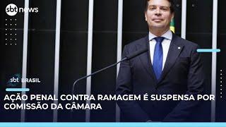 CCJ aprova suspensão de ação sobre trama golpista contra Ramagem | SBT Brasil (07/05/25)