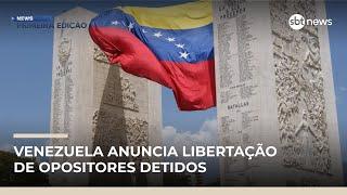 Venezuela anuncia libertação de opositores detidos | #NewsPrimeiraEdição