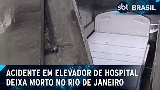 Paciente morre após ficar preso em elevador de hospital no Rio | SBT Brasil (01/07/24)