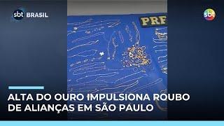 Roubos de alianças disparam em SP, impulsionados por alta histórica do ouro