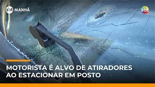 Motorista é alvo de tiros e polícia investiga tentativa de assalto ou execução | #SBTManhã