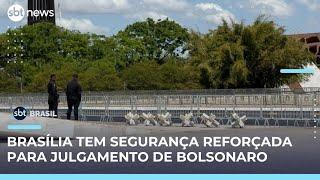 Planalto volta a ser cercado na véspera do julgamento de Bolsonaro | #SBTBrasil 