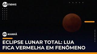Lua de Sangue: Eclipse lunar mostra raro fenômeno | #SBTManhã