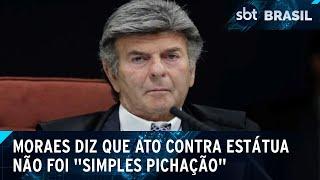 Em julgamento, Fux diz que revisará pena de mulher que pichou estátua do STF | SBT Brasil (26/03/25)