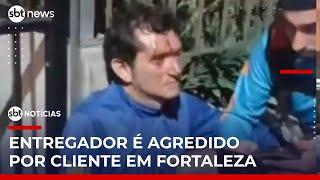 Entregador de aplicativo é agredido por cliente, e categoria reage | #SBTNoticias