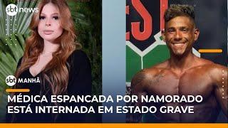 Médica espancada por fisiculturista permanece internada em estado grave| #SBTManhã