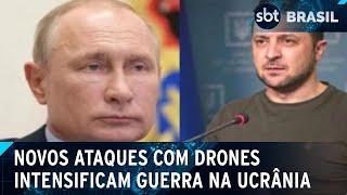 Conflito entre Ucrânia e Rússia se intensifica com novos ataques aéreos | SBT Brasil (20/03/25)