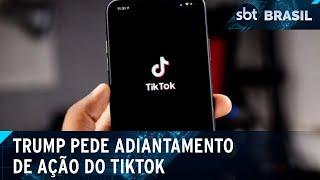 Trump pede que Suprema Corte atrase julgamento que pode banir TikTok | SBT Brasil (28/12/24)