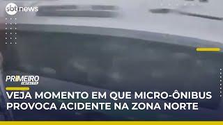 Micro-ônibus perde controle, invade comércio e deixa 5 feridos em SP | #PrimeiroImpacto