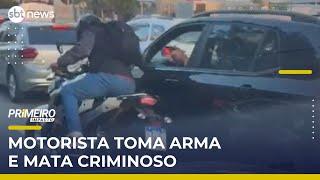 Motorista toma arma de ladrão e mata criminoso em avenida de SP | #PrimeiroImpacto