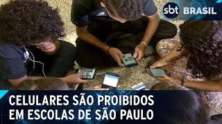 Celulares estão proibidos nas escolas públicas e privadas de SP; entenda lei | SBT Brasil (12/11/24)