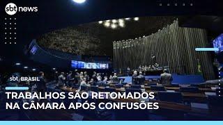 Motta consegue abrir trabalhos na Câmara após mais de 24 horas de obstrução | #SBTBrasil 
