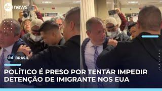 Pré-candidato a prefeito de Nova York é preso por tentar impedir detenção de imigrante | #SBTBrasil 