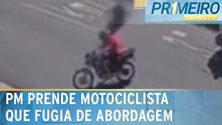 PM surpreende e prende motociclista que estava fugindo de abordagem