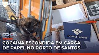 Receita Federal encontra 1,5 tonelada de cocaína em carga de papel no Porto de Santos | #TanaHora