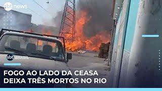 Incêndio em Irajá deixa ao menos 3 mortos e afeta transporte e energia no Rio | #SBTBrasil