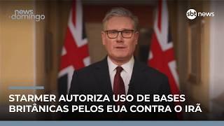 Reino Unido autoriza uso de bases pelos EUA em ações defensivas contra o Irã | #NewsDomingo