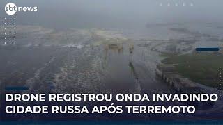 Cidade russa é atingida por tsunami após terremoto; veja | #SBTNews