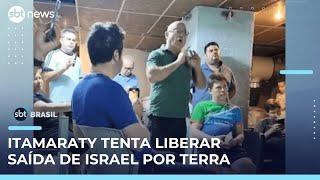 Autoridades brasileiras seguem retidas em Israel enquanto Itamaraty busca rota de saída | #SBTBrasil