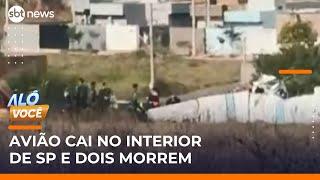 Avião de pequeno porte cai em São José do Rio Preto (SP) e deixa dois mortos #AloVoce