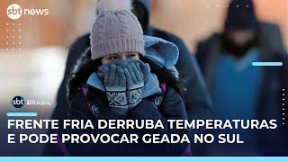 Nova frente fria pode provocar geadas e temperaturas negativas no Sul do país | #SBTBrasil
