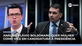 Flávio Bolsonaro quer mulher como vice em candidatura à Presidência, diz analista | #JornaldoSBTNews