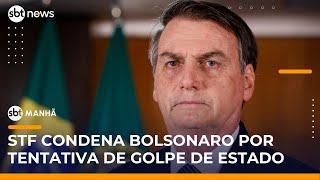 ▶️ SBT Manhã AO VIVO | Por 4 a 1, STF condena Bolsonaro e aliados por tentativa de golpe