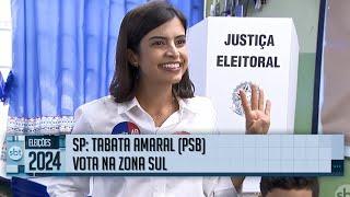 Tabata Amaral (PSB) vota na Vila Missionária, zona sul de São Paulo | SBT nas Eleições 2024