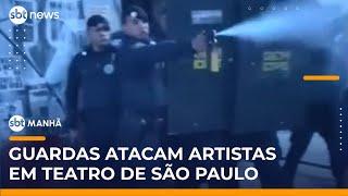 Guardas civis entram em confronto com artistas no centro de São Paulo | #SBTManhã