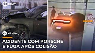 Porsche que colidiu em SP está em nome de influenciador; motorista fugiu | #SBTManhã
