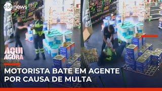 Motorista agride agente de trânsito após levar multa em Santo André, no ABC Paulista | #AquiAgora