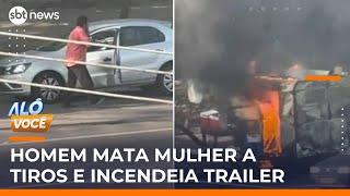 Mulher é assassinada com oito tiros e suspeito confessa crime | #AloVoce