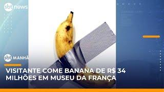 Visitante “ataca” obra de arte e come banana de R$ 34 mi que estava exposta em museu | #SBTManhã
