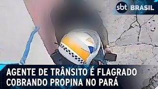 Agente de trânsito é flagrado extorquindo motorista em Belém | SBT Brasil (20/02/25)