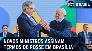 Gleisi Hoffmann e Alexandre Padilha assumem ministérios | SBT Brasil (10/03/25)