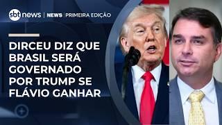 José Dirceu diz que vitória de Flávio Bolsonaro favoreceria Trump | #NewsPrimeiraEdição