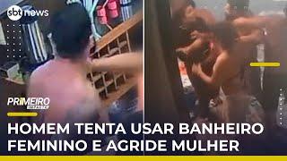 Funcionária agredida após impedir homem de usar banheiro feminino em restaurante | #PrimeiroImpacto