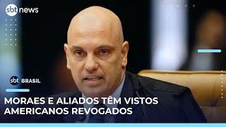 EUA anunciam revogação de visto de Alexandre de Moraes e aliados | #SBTBrasil 