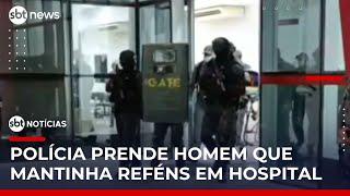 Homem é preso após fazer esposa, filho e médica reféns em hospital na Grande SP | #SBTNotícias