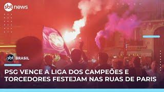 PSG conquista a primeira Champions e leva torcedores às ruas de Paris | SBT Brasil (31/05/25)