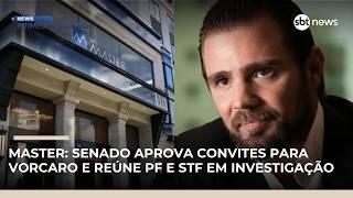 Master: Senado aprova convites para Vorcaro e reúne PF e STF em investigação | #NewsPrimeiraEdição