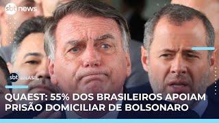 Mais da metade dos brasileiros consideram justa prisão domiciliar de Bolsonaro | #SBTBrasil 